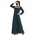 Designer abaya with an embroidery patch on yoke Designer abaya with an embroidery patch on yoke